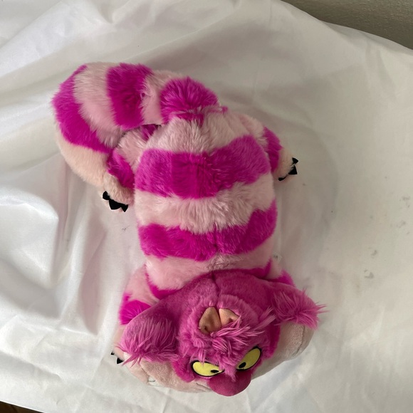 Disney Store CHESHIRE CAT 18" Plush Animal Stuffed Toy Alice in Wonderland Pink - Picture 7 of 8